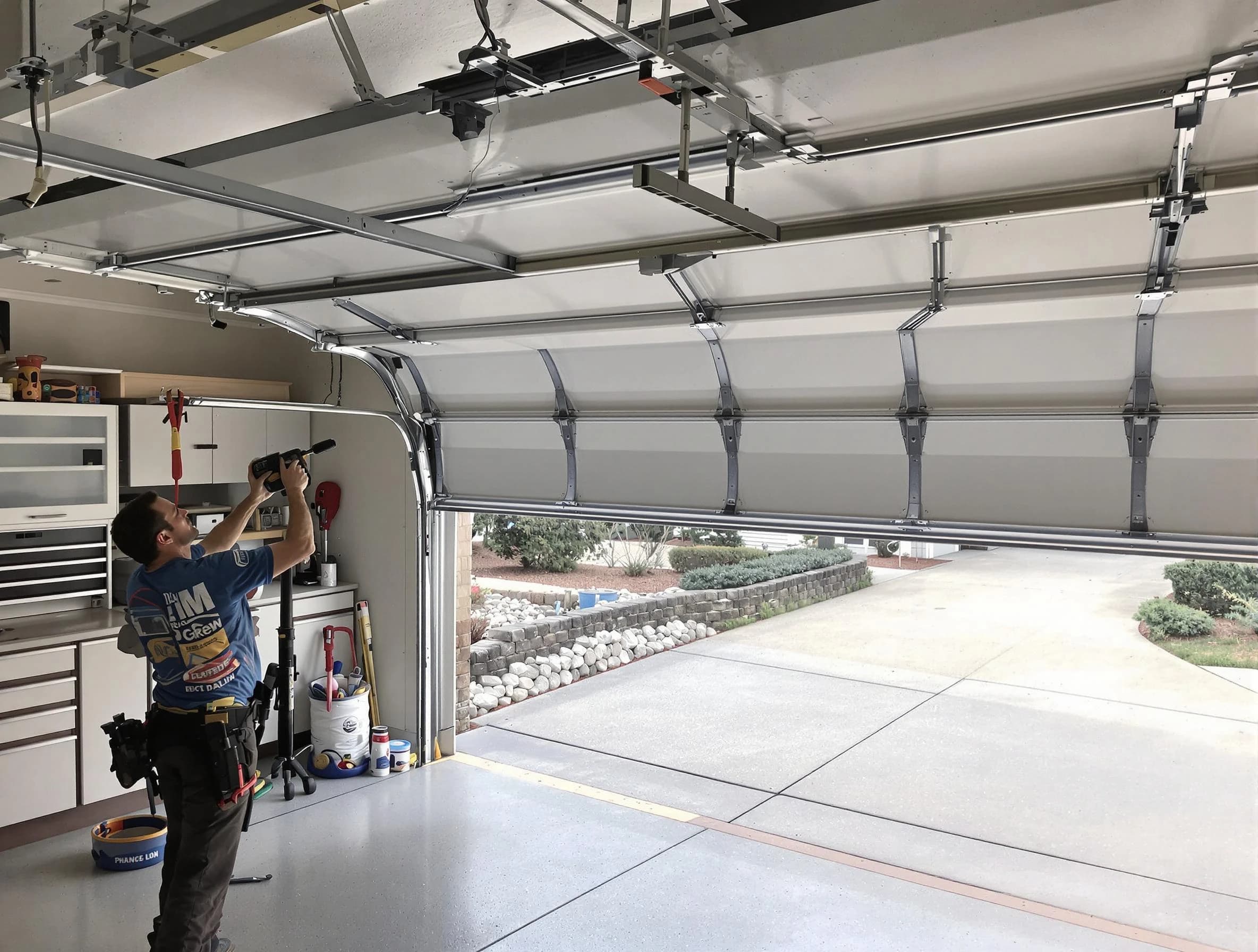 Garage door track repair service by Highlands Ranch Garage Door Repair in Highlands Ranch
