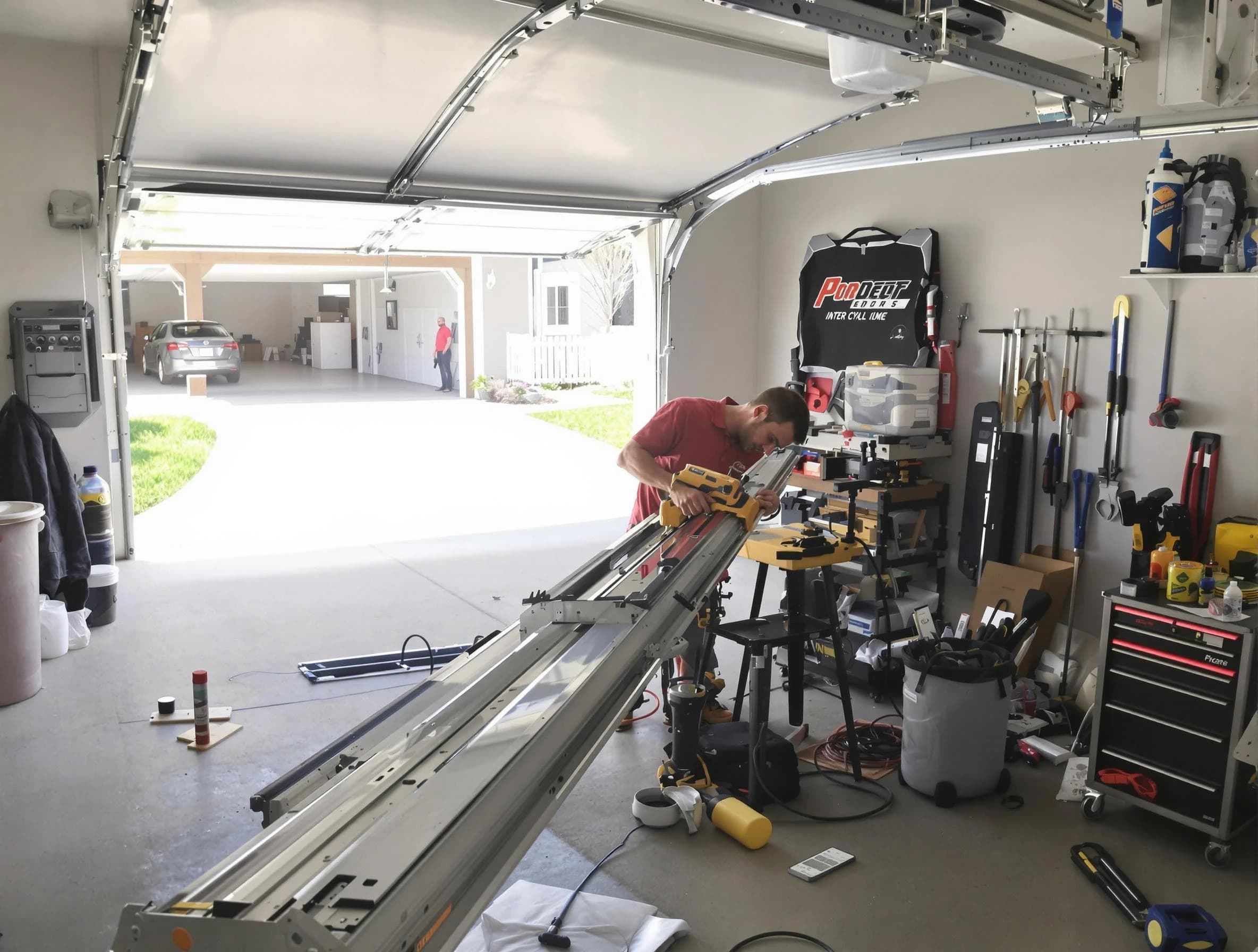 Highlands Ranch Garage Door Repair expert performing track repair in Highlands Ranch