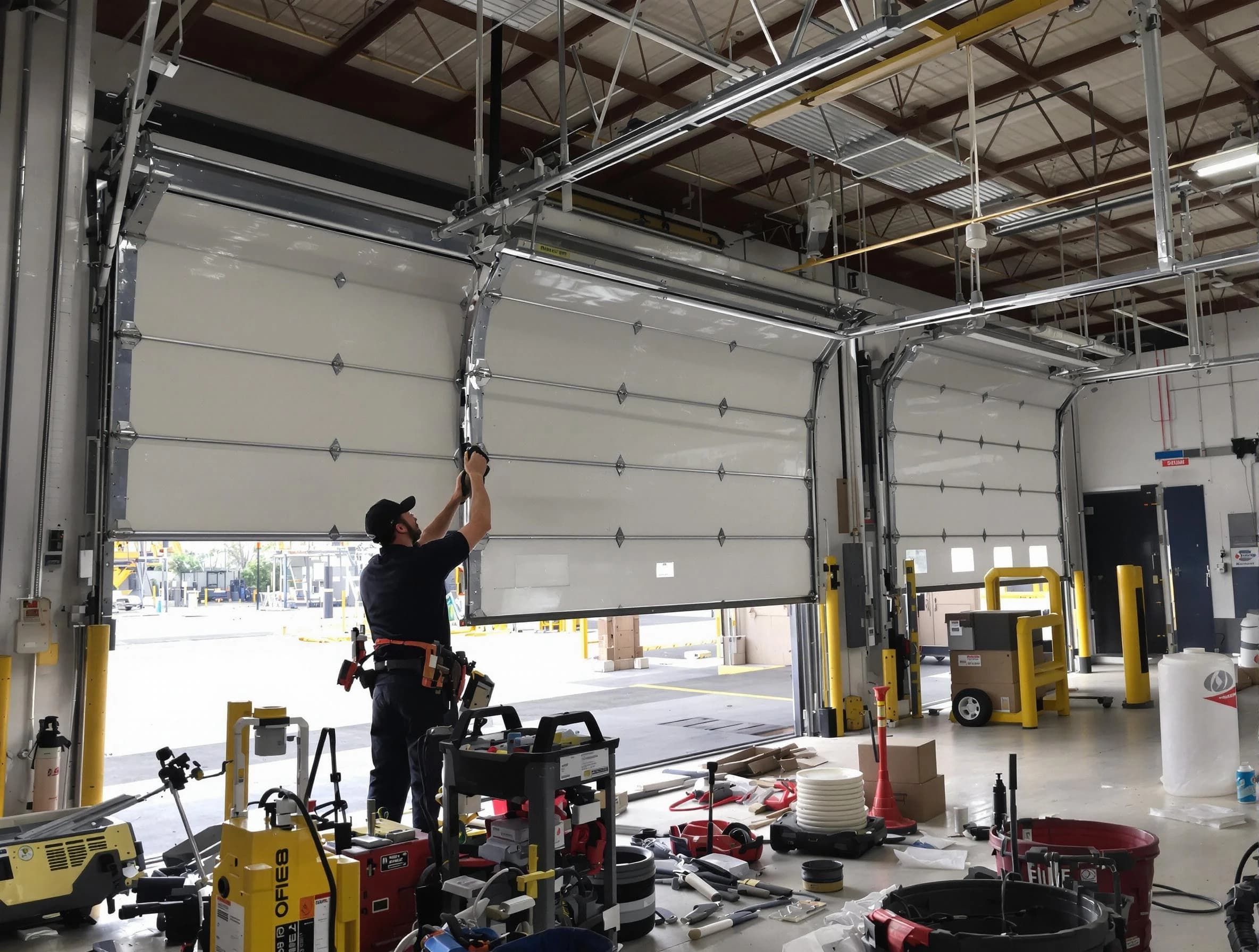 Highlands Ranch Garage Door Repair technician performing commercial garage door repair in Highlands Ranch
