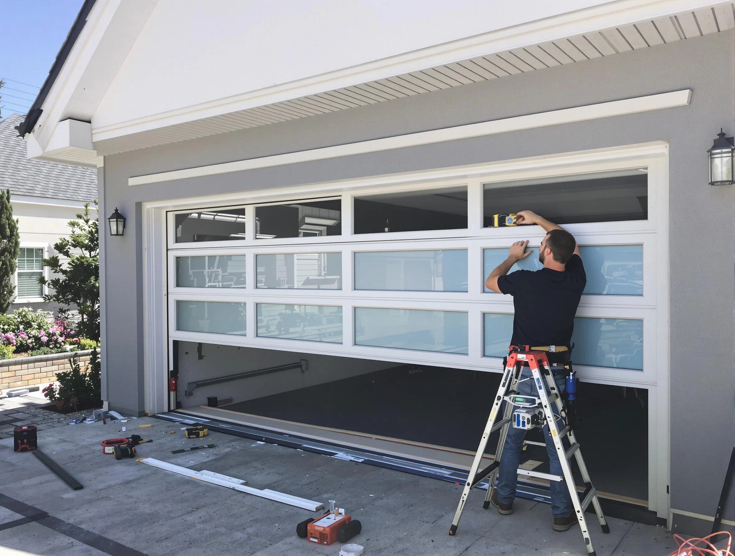 Highlands Ranch Garage Door Repair team performing garage door replacement in Highlands Ranch