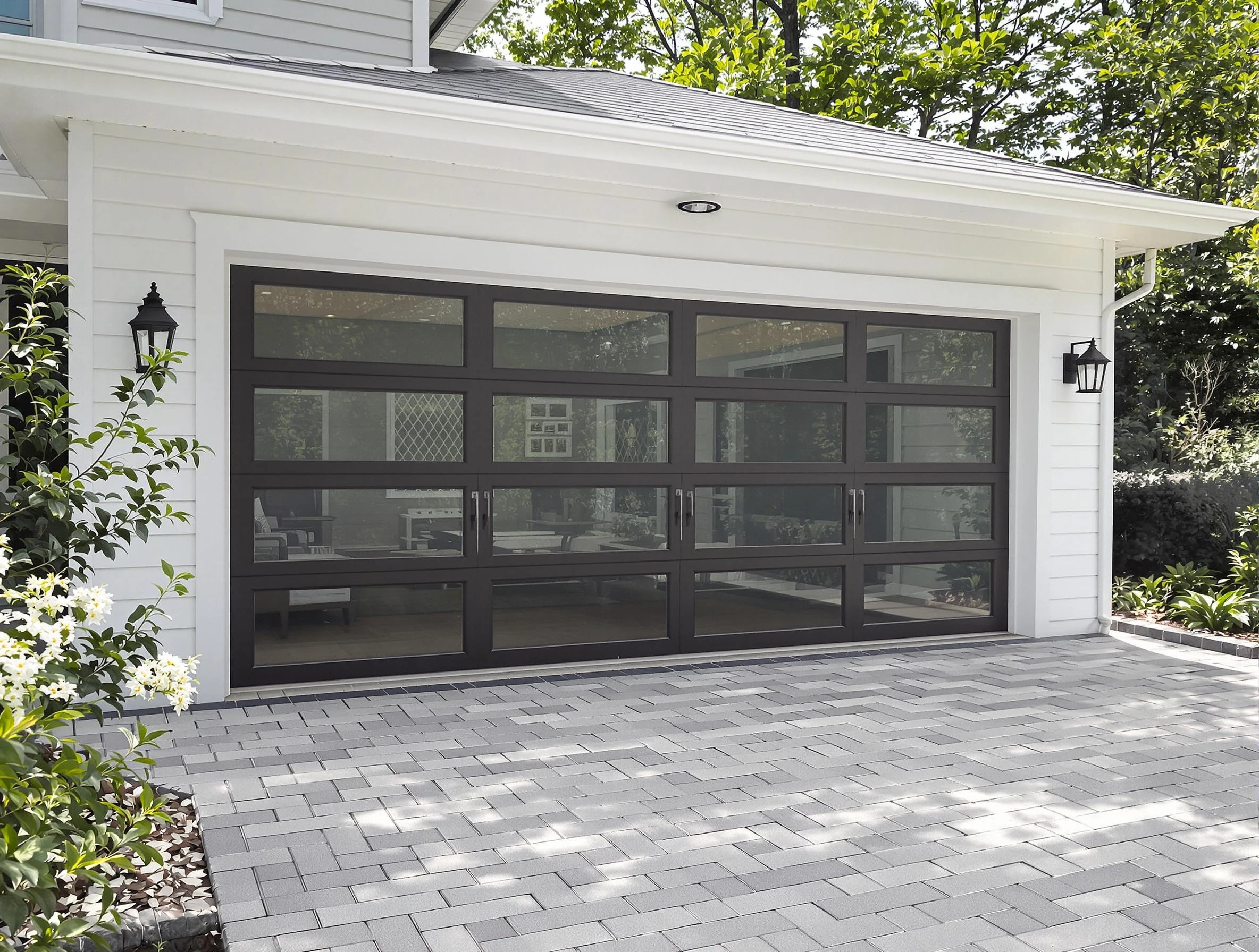 Highlands Ranch Garage Door Repair design specialist presenting custom garage door options to Highlands Ranch homeowner