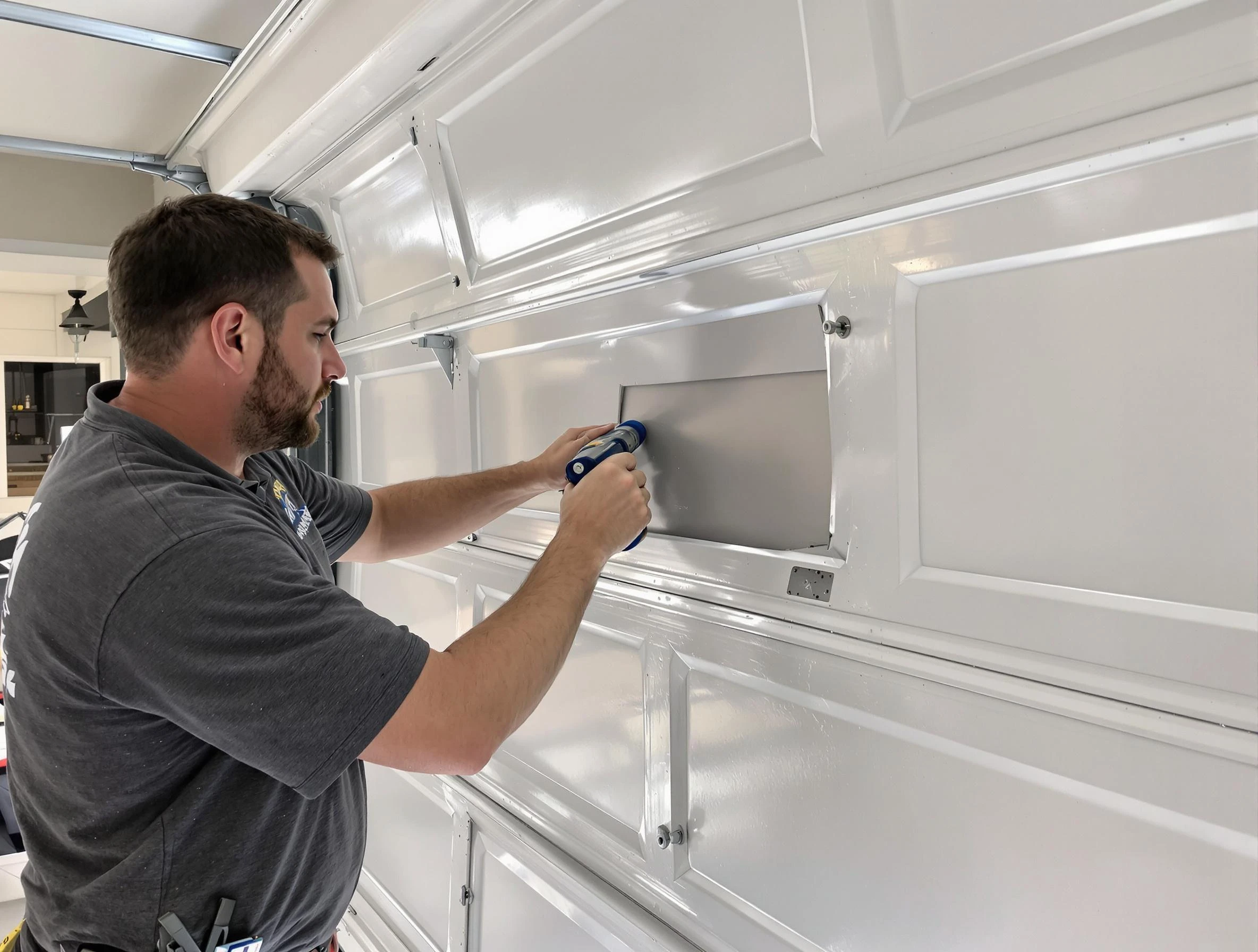 Garage door panel repair by Highlands Ranch Garage Door Repair in Highlands Ranch
