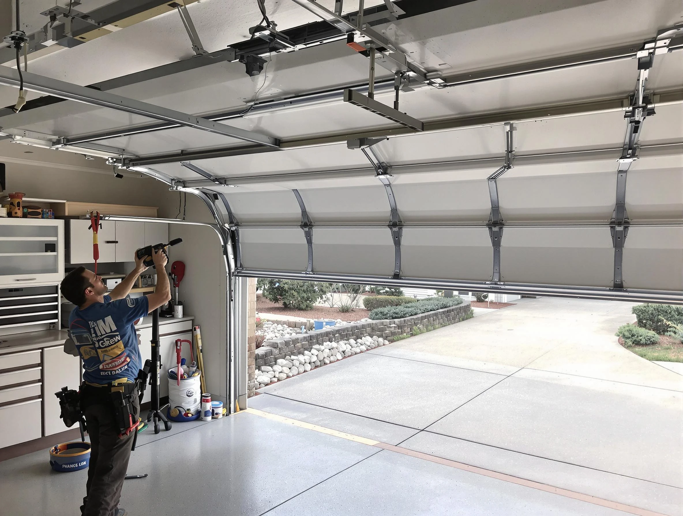 Garage door track repair service by Highlands Ranch Garage Door Repair in Highlands Ranch